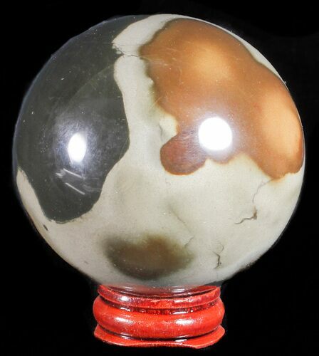 Polished Polychrome Jasper Sphere - Madagascar #61216